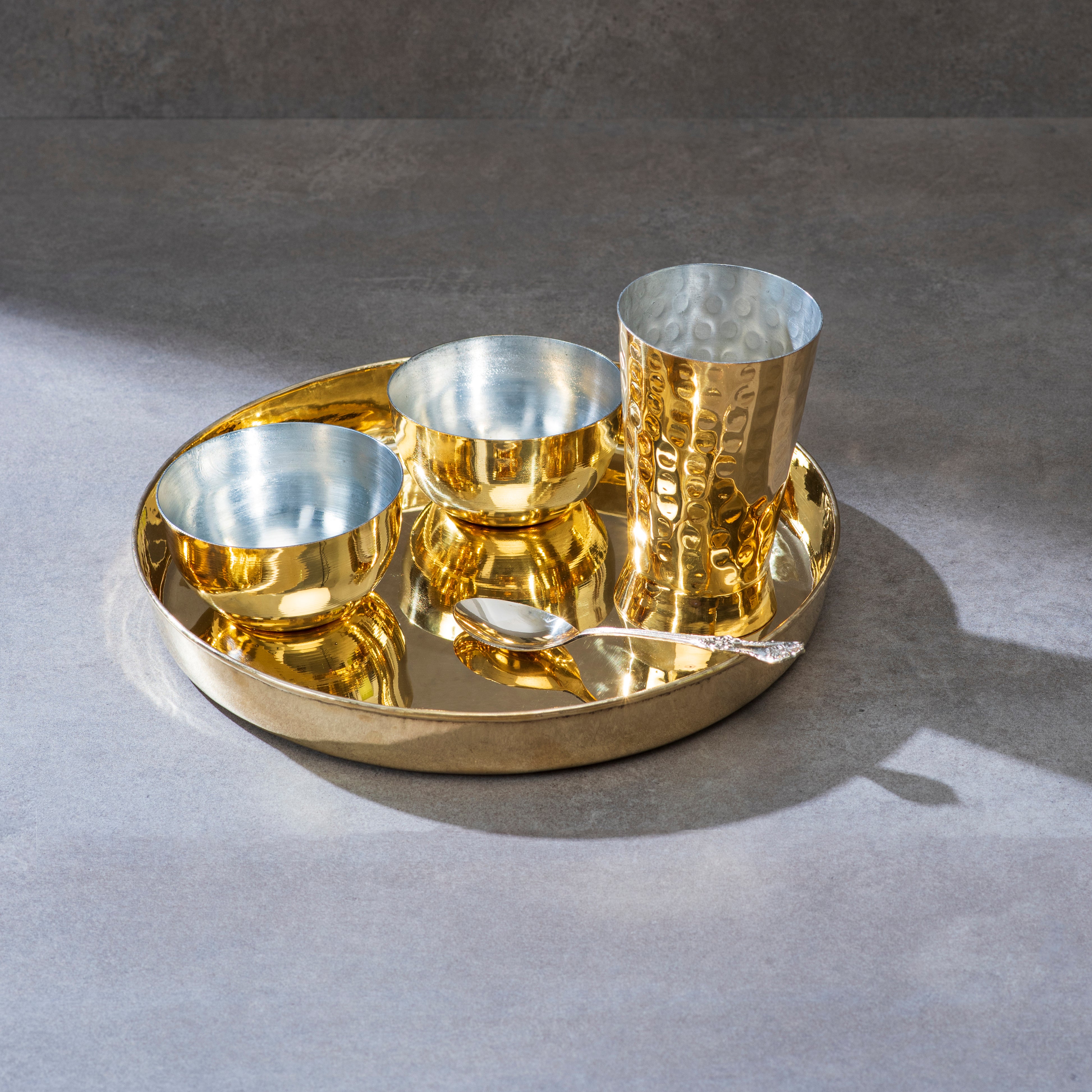 Set of 3 Brass Pots (Patila/ Topia) - 1L, 3L, 5L – ptalusa