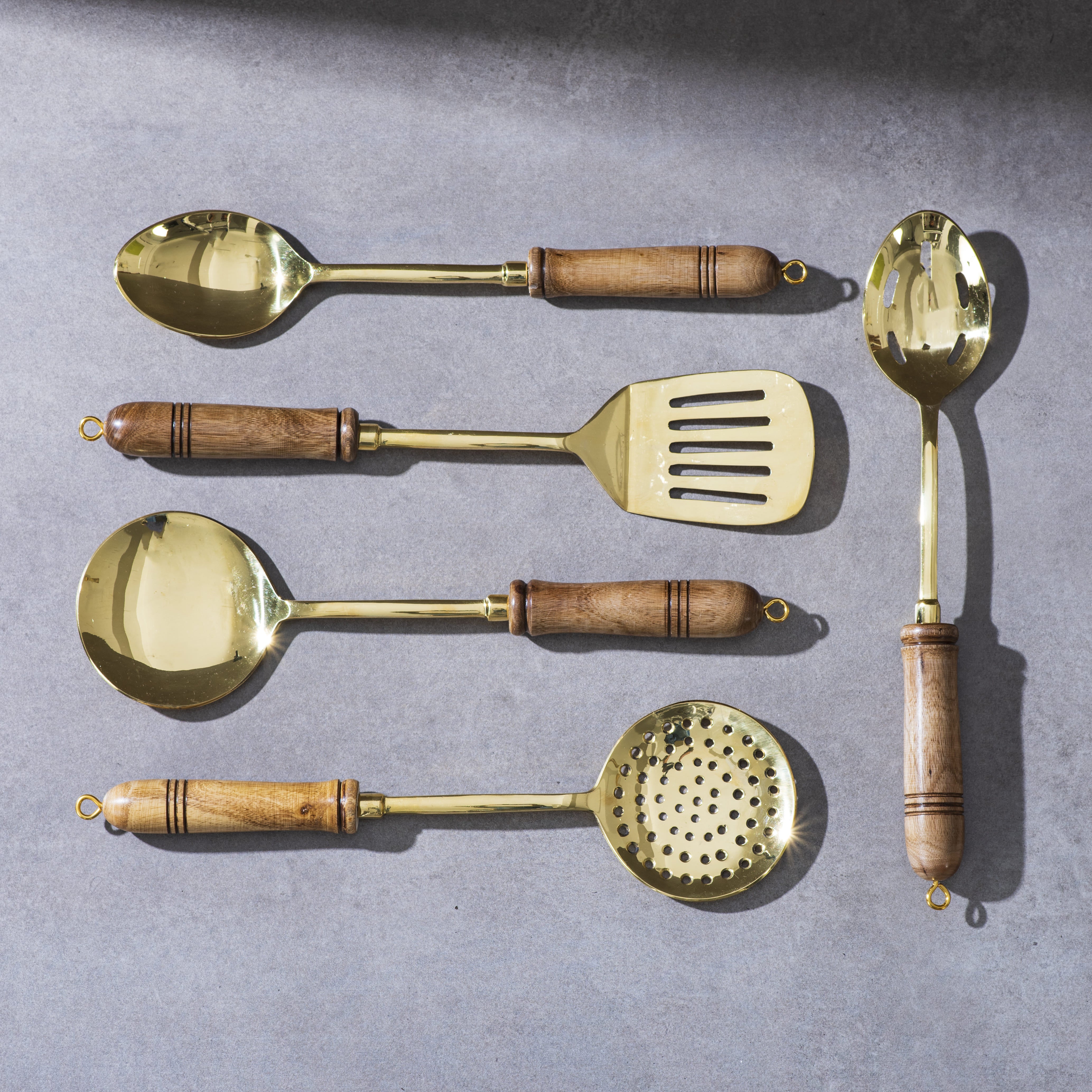 Buy Brass Cookware Ladles Set Online - Authentic and Functional