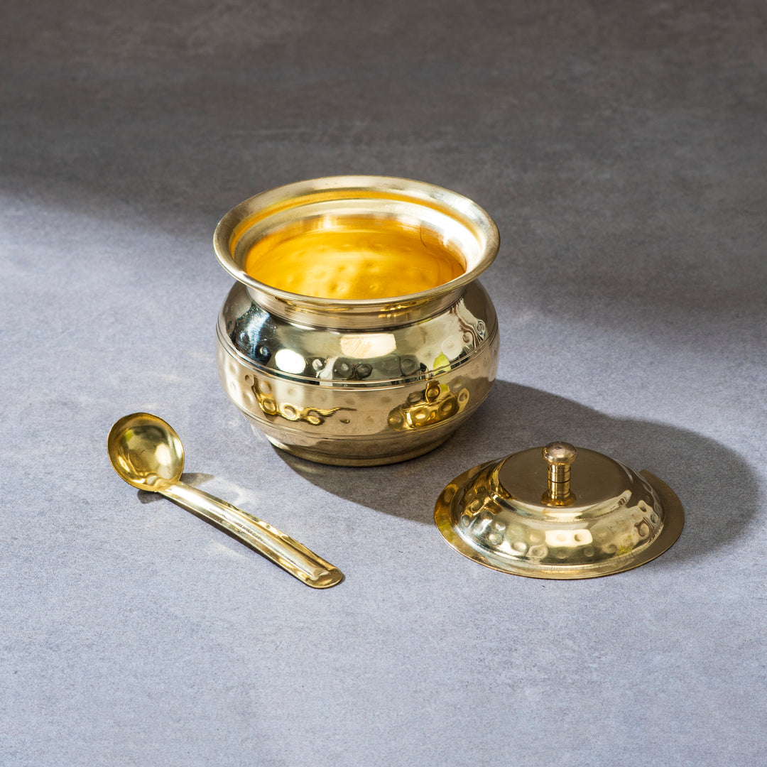 Brass Ghee pot/ Clarified butter pot