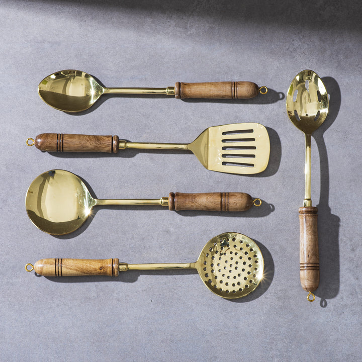 Brass Ladle Set - Set of serving and cooking ladles