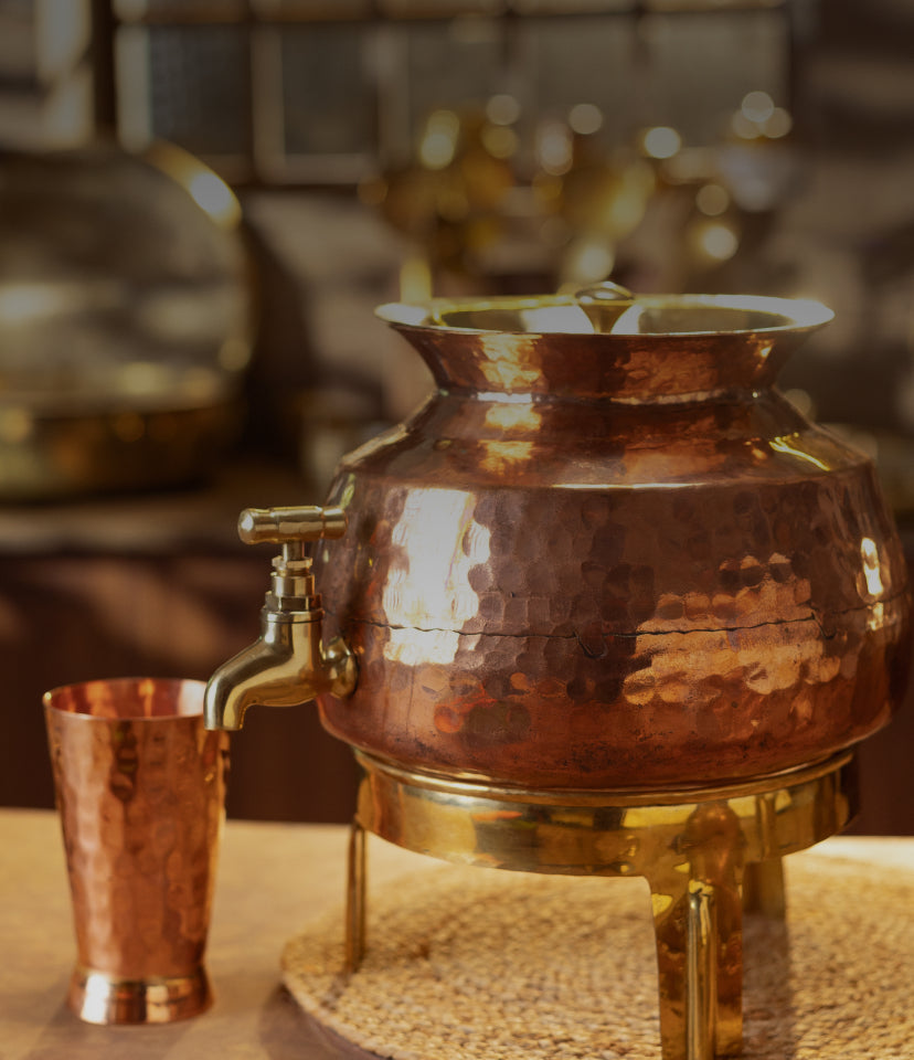 Set of 3 Brass Woks / Kadhai (Circular & Deep cooking/ serving Utensil –  ptalusa