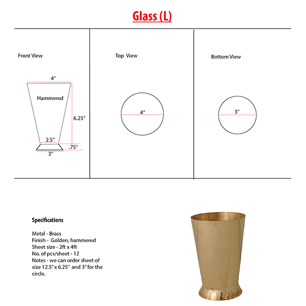 Brass Glass/ Lassi Glass