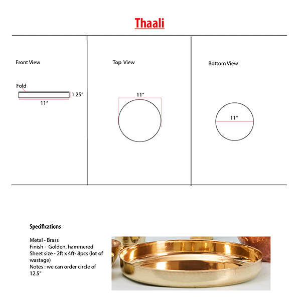 Thaali - 12 inch Thali/Plate for Dining